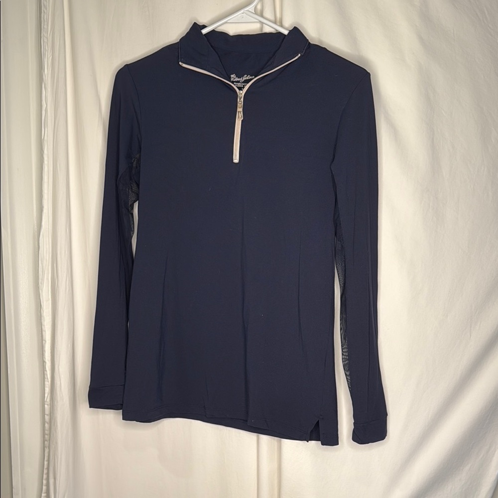 The Tailored Sportsman Navy Long Sleeve Top